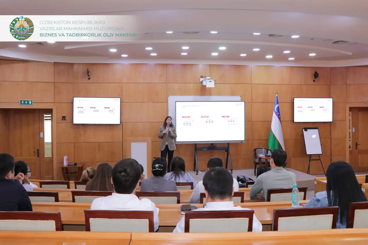 Biznes va tadbirkorlik oliy maktabida “Plug and Play muvaffaqiyatli innovatsion platforma namunasi sifatida. Innovatsiyalar nima uchun zarur?” mavzusida mahorat darsi bo‘lib o‘tdi