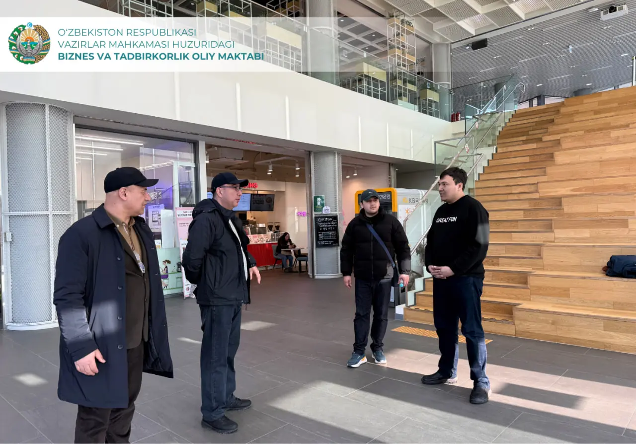 Biznes va tadbirkorlik oliy maktabi vakillari Janubiy Koreyada ikki diplomli dastur asosida tahsil olayotgan MBA IT Business mutaxassisligi tinglovchilari bilan uchrashuv o‘tkazdilar